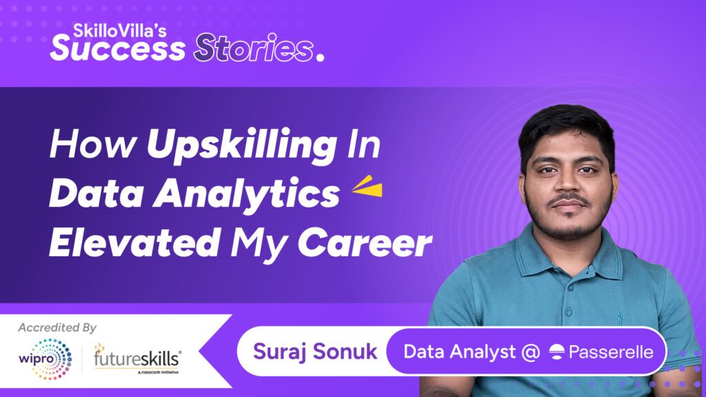 Suraj's journey began with his love for Python. He spent hours searching through countless YouTube videos but felt overwhelmed by the chaos of unstructured content. He struggled to track his progress and apply what he learned. That's when Suraj discovered SkilloVilla, a platform designed to provide clear, structured learning to make him ready for the industry.